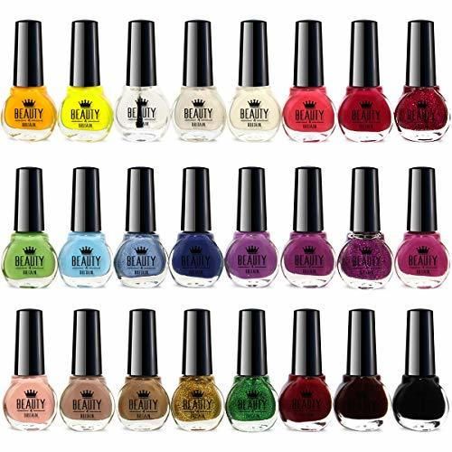 Set de 24 Esmalte de uñas 24 colores diferentes Botella moderna de