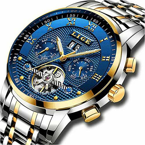 Producto LIGE Relojes Hombre Moda Acero Inoxidable Impermeables Mecánico Automático Reloj Hombre Lujoso