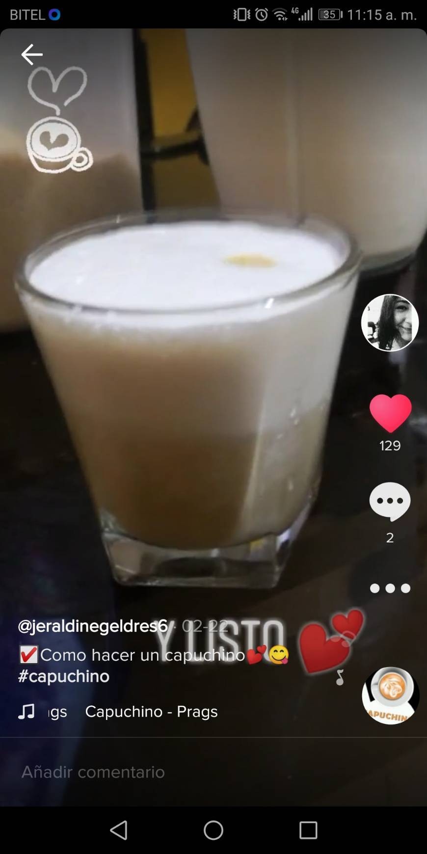 Fashion Receta de capuchino helad9💕