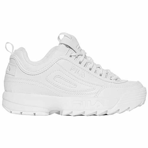 Moda Fila Youth Disruptor II Synthetic Triple White Entrenadores 39.5 EU