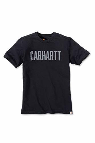 Producto Carhartt Mens Block Logo Short-Sleeve Soft Rib Knit Crew Neck T-Shirt