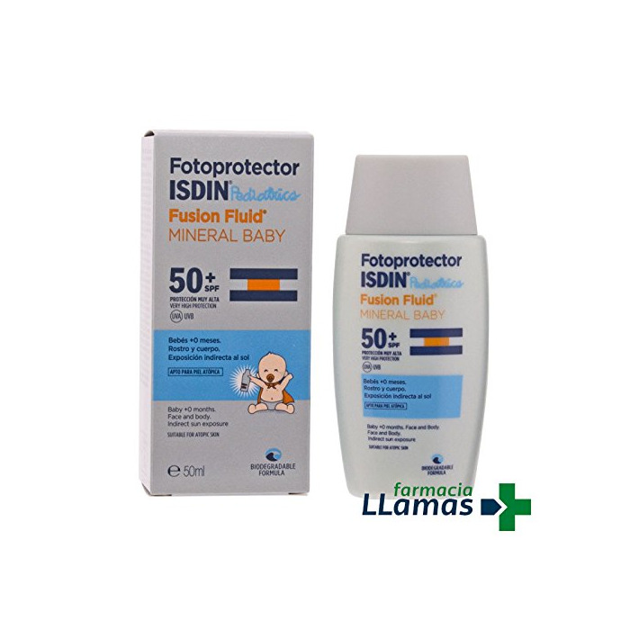 Producto FOTOPROTECTOR ISDIN PEDIATRICO MINERAL BABY SPF 50+ ROSTRO Y CUERPO FLUIDO 50ML