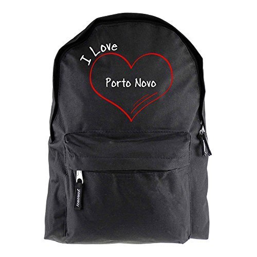 Lugar Mochila modern I Love Porto negro