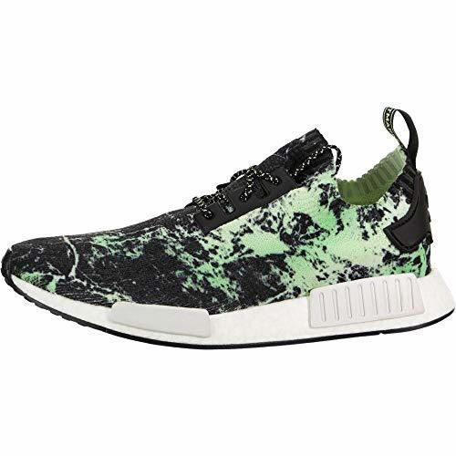 adidas NMD_R1 Primeknit Men's Shoes Core Black/Cloud White/Aero Green bb7996