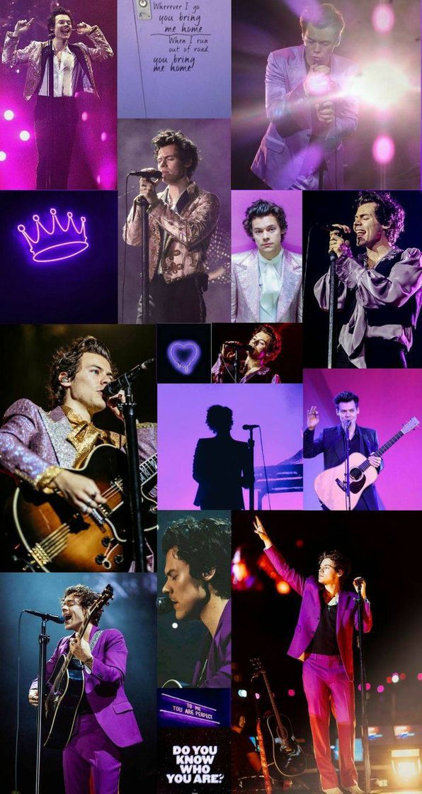 Moda Harry Styles purple wallpaper