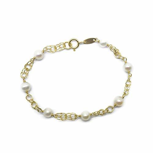 Producto Pulsera Oro 18K HUNGARINA Perla para Bebe JC-J.L.-PUL-040