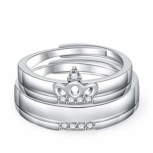 Place 24 JOYAS Pareja de Anillos MI Reina y Mi Rey Ajustables