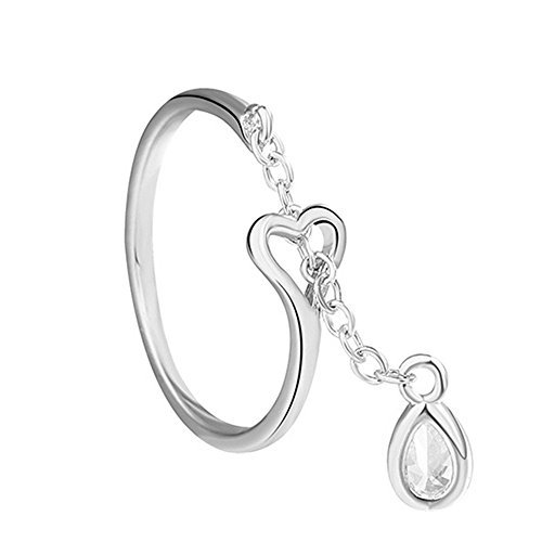 Place mi ji Chapado en Plata 925 Innovador Hueco Corazón Agua Cadena Mujeres