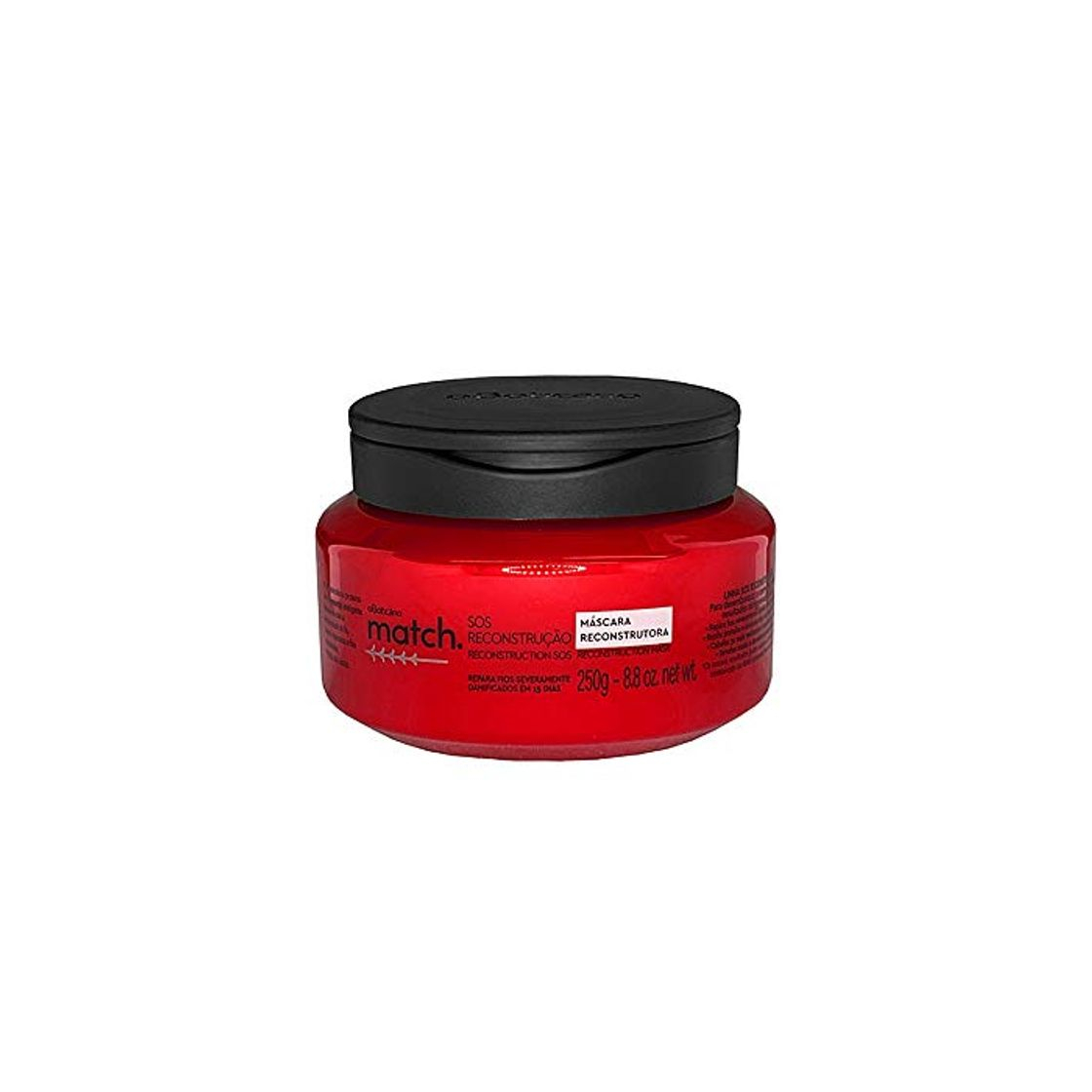 Social O BOTICÁRIO MATCH SOS RECONSTRUCCIÓN MÁSCARA CAPILAR 250G