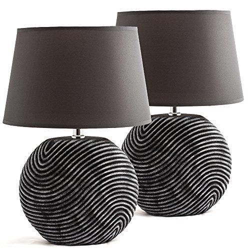 Set de 2 lámparas de mesa Brubaker de antracita en color gris