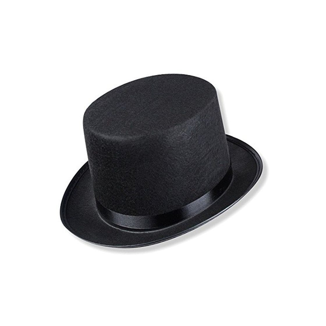 Social Schramm® Sombrero de Copa con Cinta de Raso Negro para Adultos Sombrero