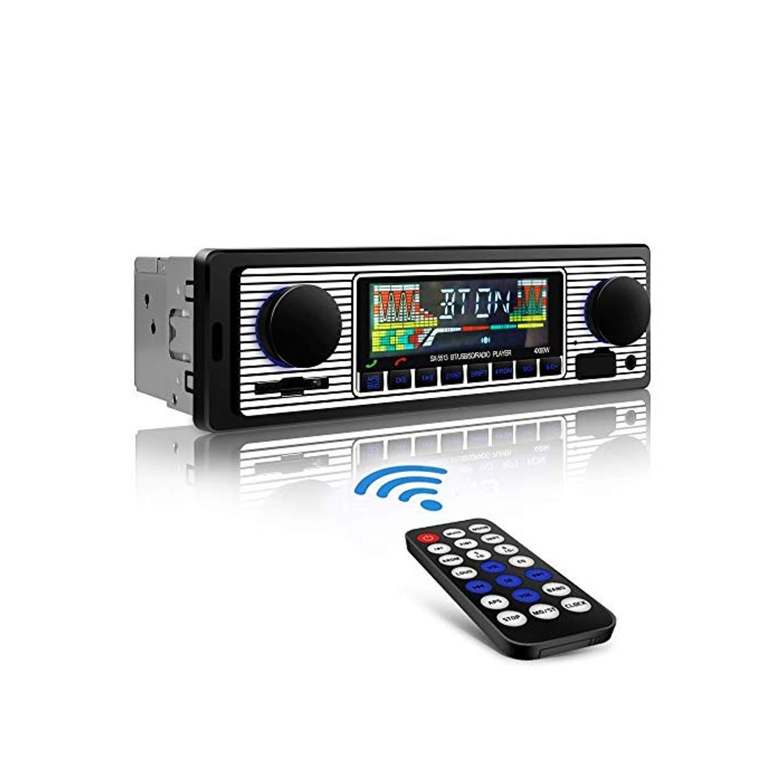 Social Aigoss Autoradio Bluetooth Radio Coche Manos Libres FM Estéreo de Control Remoto