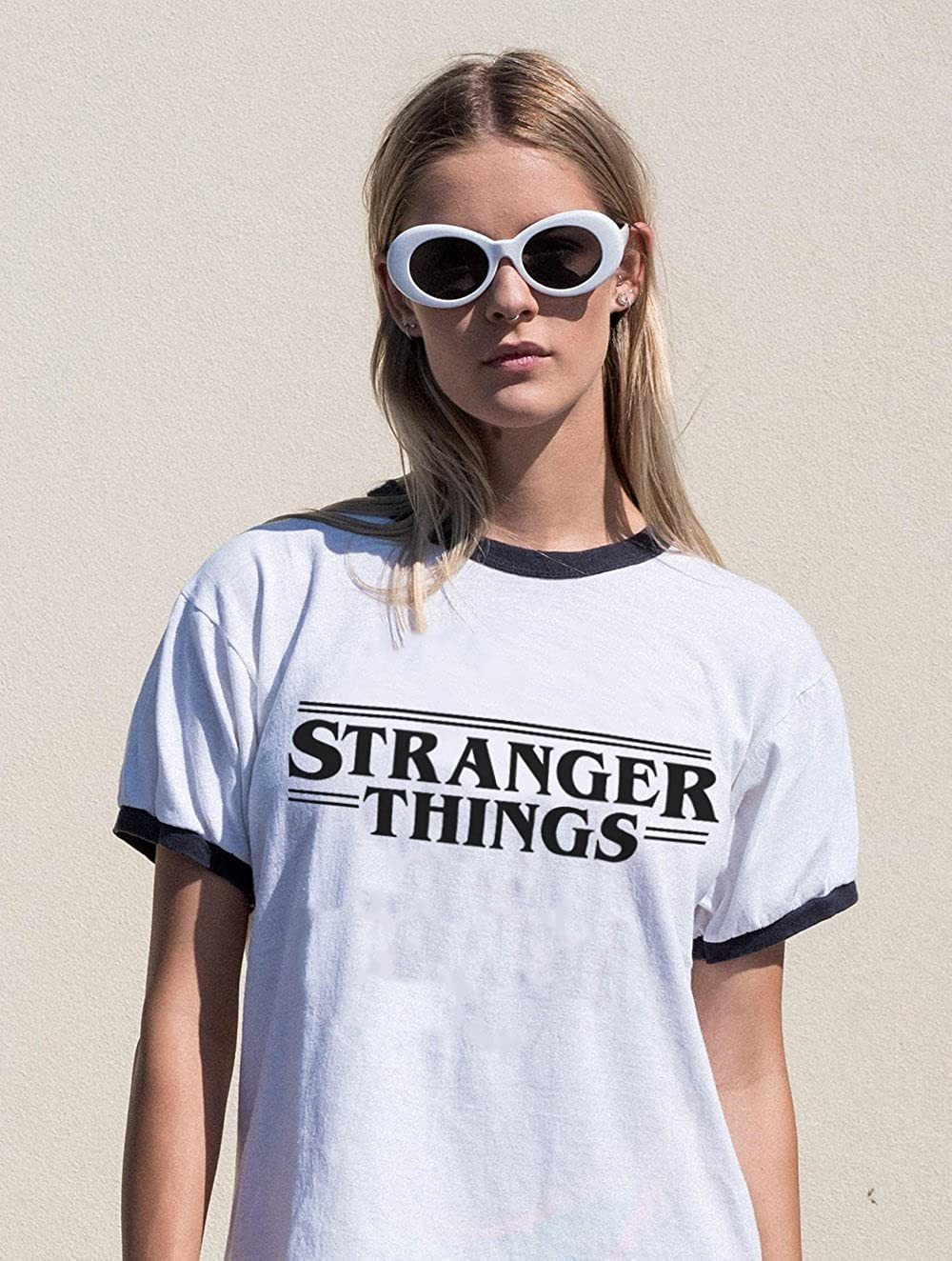 Shirt Ringer tee Stranger Things Camiseta Mejores Amigas Best Friend Impresión T-Shirt
