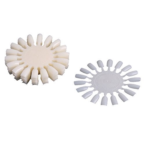 Social DealMux Plastic Unha Verniz cartão cor Amostras 18-prego exibição Board 10pcs Bege