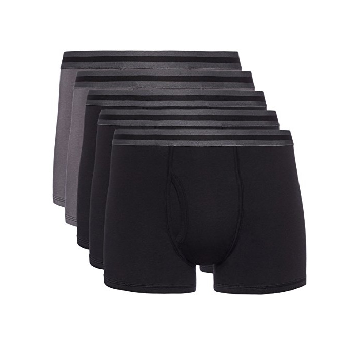 Social Marca Amazon - find. Calzoncillo Corto de Algodón Hombre, Pack de 5,