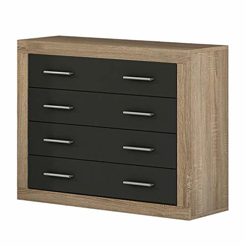 Social duehome HomeSouth - Comoda 4 cajones, chinfonier Dormitorio Modelo Lara, Color Cambria