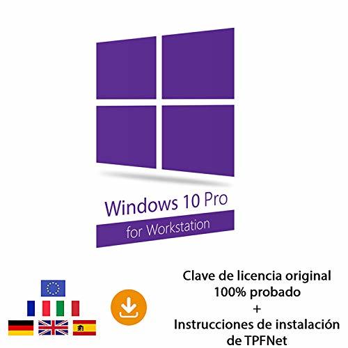 Lugar MS Windows 10 Pro Workstation 32 Bits y 64 Bits - Clave