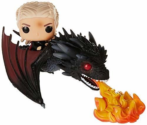 Funko- Pop Rides: Game of Thrones-Daenerys On Fiery Drogon Collectible Figure, Multicolor,