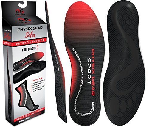 Lugar Physix Gear Sport Full Length Orthotic Inserts with Arch Support - Best