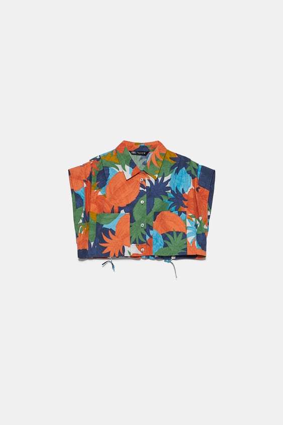 Social CAMISA CROPPED ESTAMPADA 