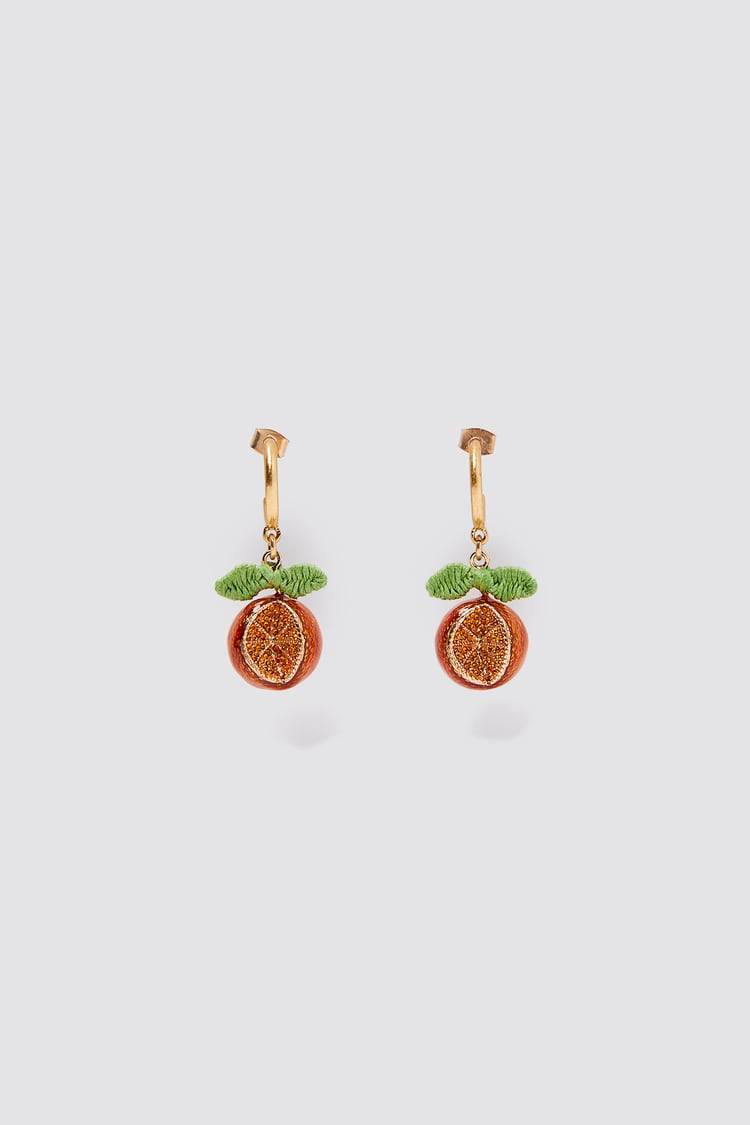 Fashion BRINCOS PENDENTES LARANJA 