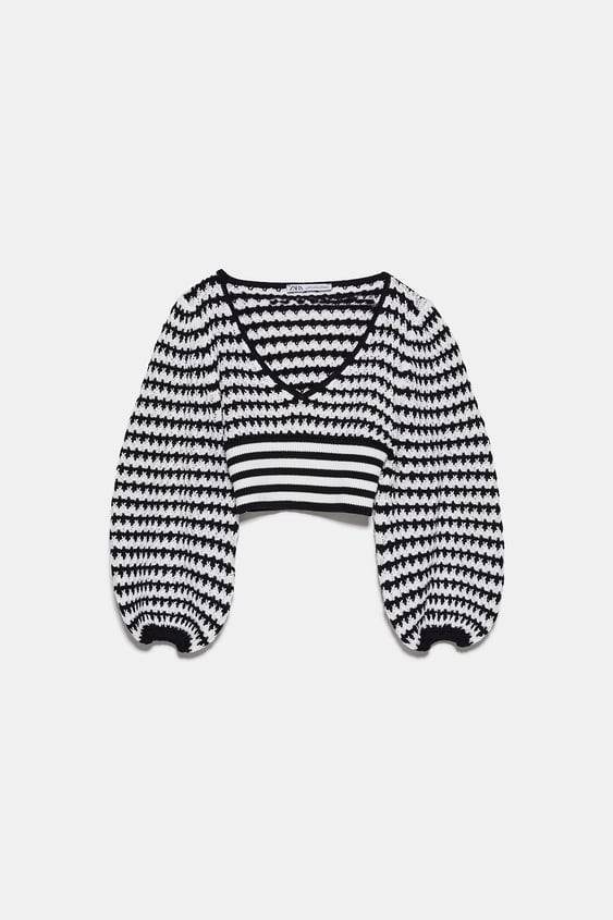 Fashion SWEATER MALHA CROPPED