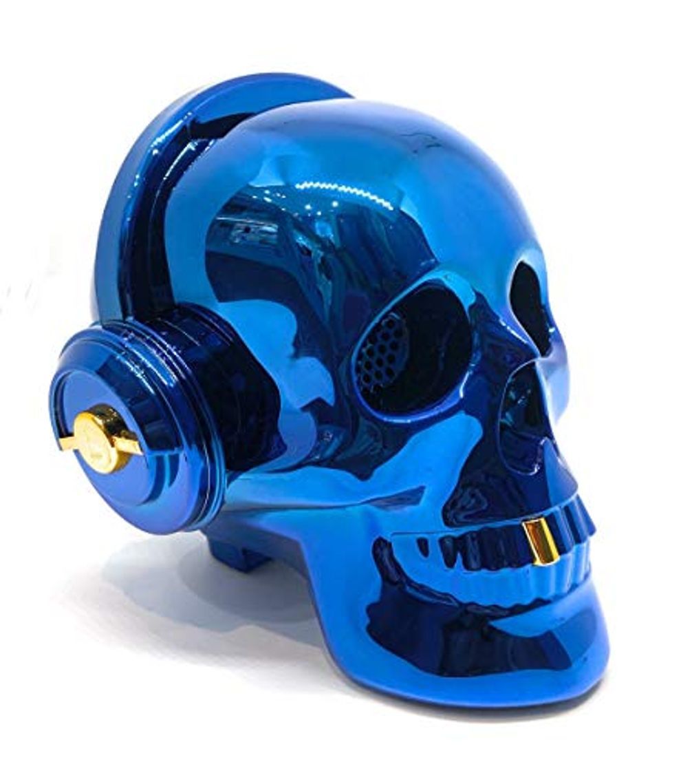 Products Altavoz Calavera Skull Bluetooth portatil, Tarjeta SD, Pendrive USB, Auxiliar, con Soporte