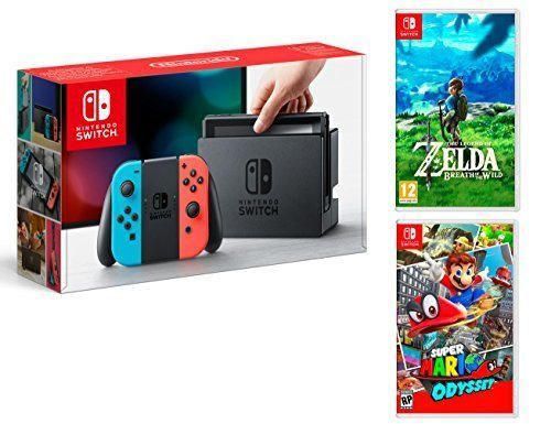 Nintendo Switch Consola 32Gb Azul/Rojo Neón