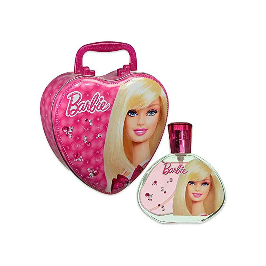 Producto Aire Val Barbie Set de Caso de Metal en forma de corazón