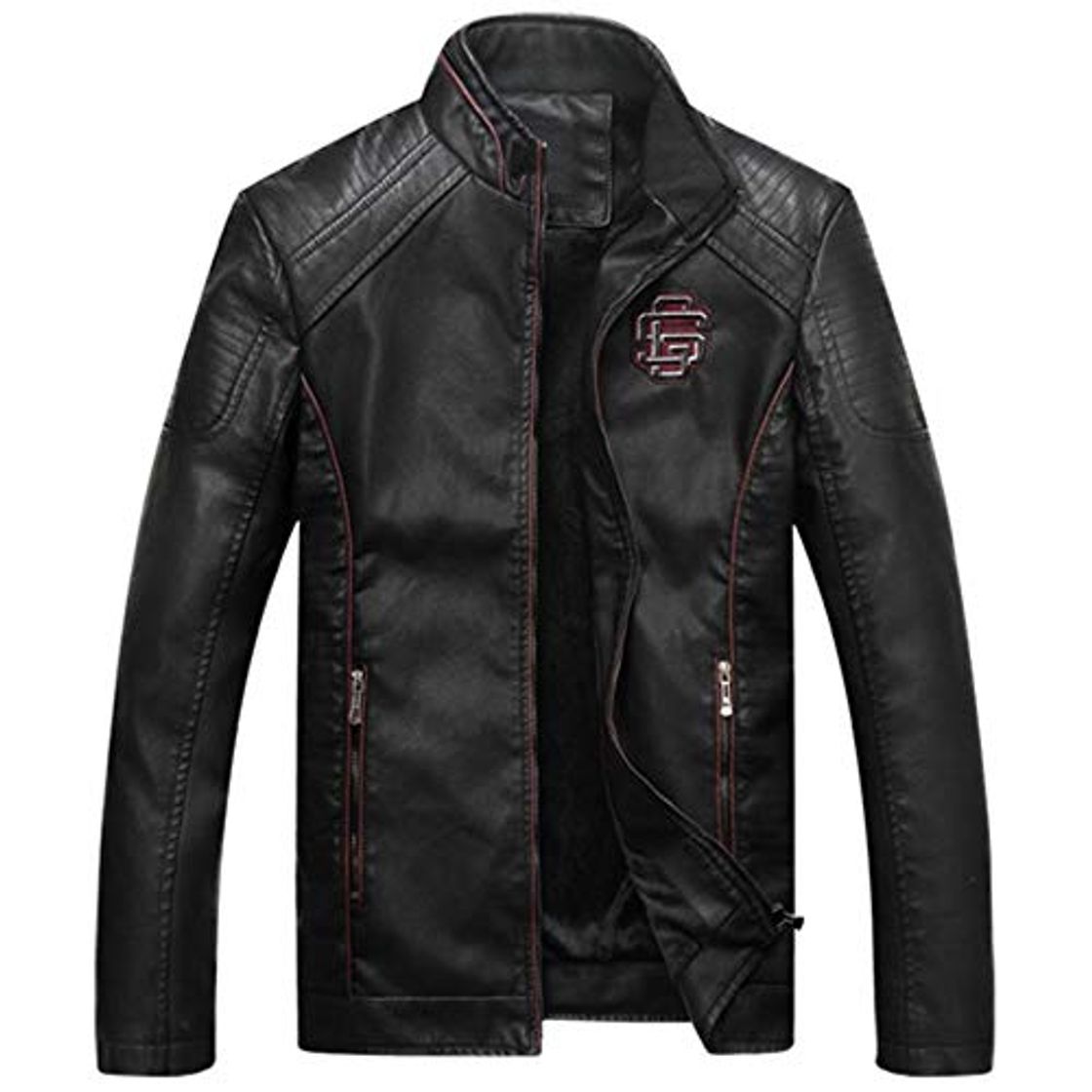 Moda FHKGCD Chaqueta De Cuero PU para Hombre