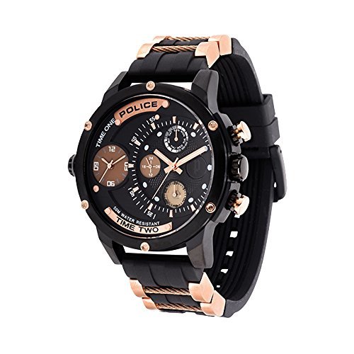 Moda Police Reloj Multiesfera para Hombre de Cuarzo con Correa en Caucho PL14536JSB.02PA