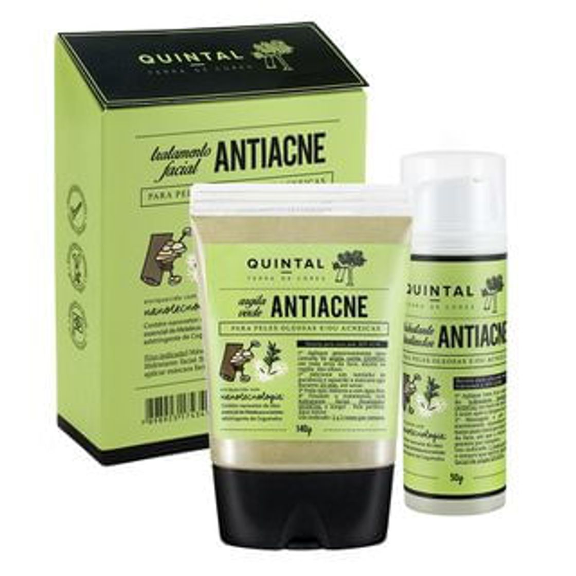 Moda Kit Quintal Tratamento Antiacne - Máscara + Hidratante 