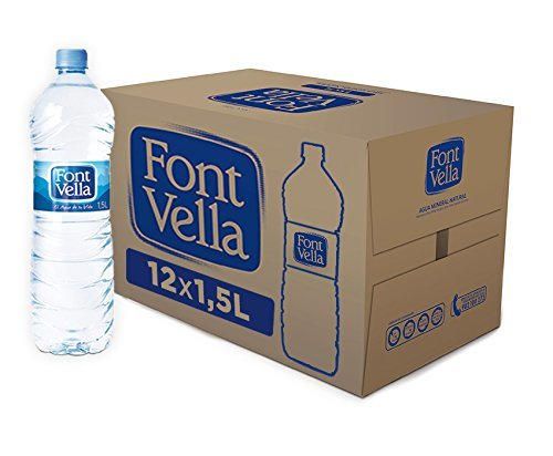 Font Vella - Agua Mineral Natural fácil de apilar- Caja 12 x