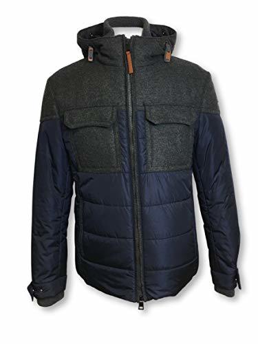 Place Baldessarini Wito Hooded Padded Outerwear in Navy/Grey Polyamide/Wool