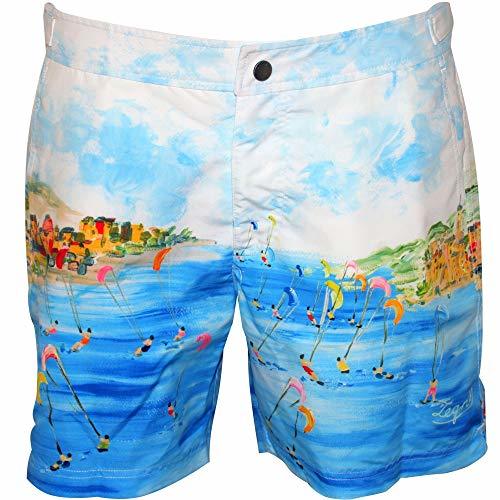 Social Ermenegildo Zegna Lerici Seaview Print Shorts De Natación para Hombre
