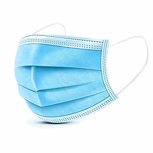 Lugar High Quality 3-Ply Disposable Medical M-A-S-K with Earloops-50PCS Polypropylene Blue Medical M-A-S-K-S