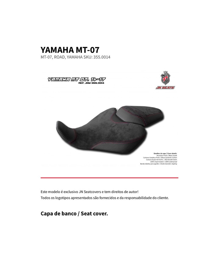 Product Banco para Yamaha MT-07