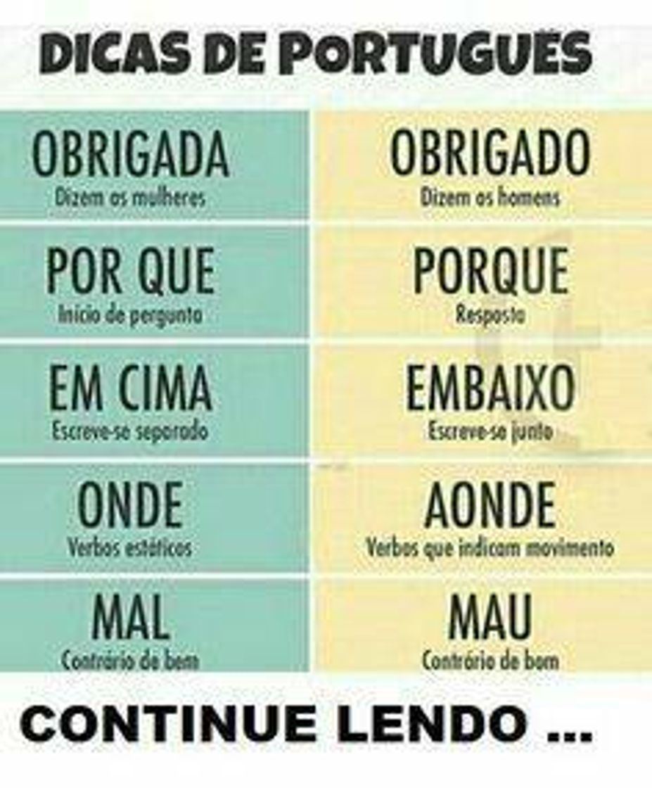 Moda Dicas de português 