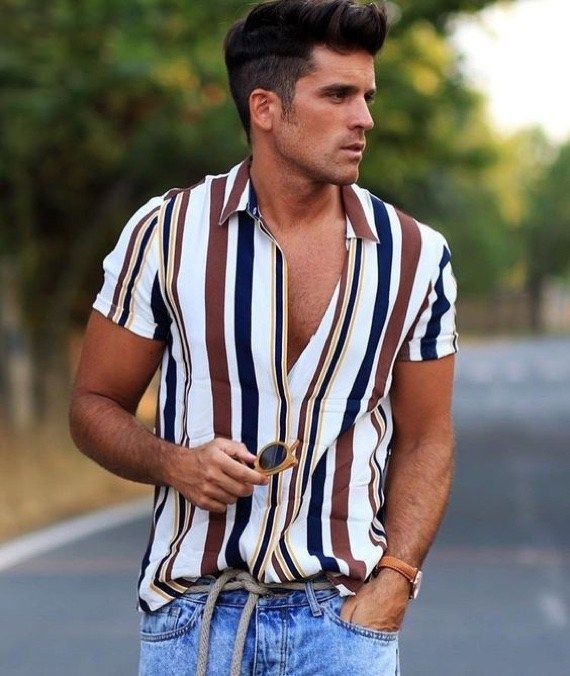 Moda Camisas Masculinas com Listras Largas: Como usar? - Canal ...