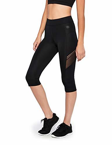 Products Activewear Mallas de Deporte con Panel Transparente para Mujer , Negro