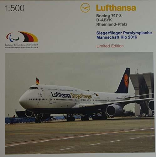 Herpa Wings 530033 - Lufthansa Boeing 747-8 Intercontinental - Siegerflieger Paralympics Rio