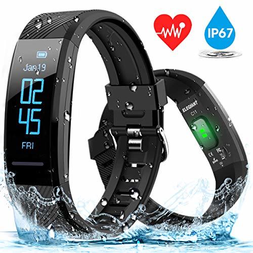 Social ELEGIANT Pulsera de Actividad Inteligente Reloj Deportivo IP67 para Hombre Mujer con