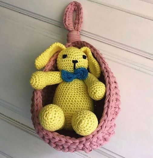 • coelho e porta treco amigurumi •