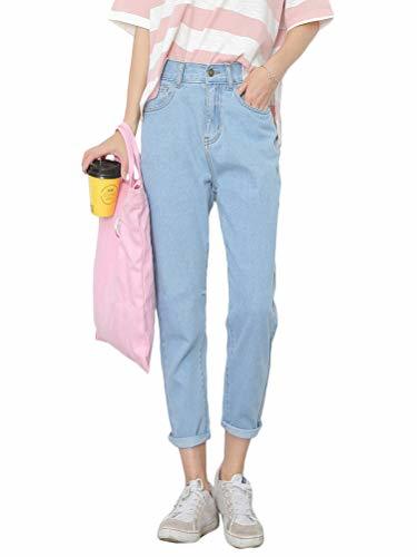 Social ORANDESIGNE Mujer Vaqueros Mom-Fit de Tiro Alto Pantalones Vaquero Push Up Pantalones