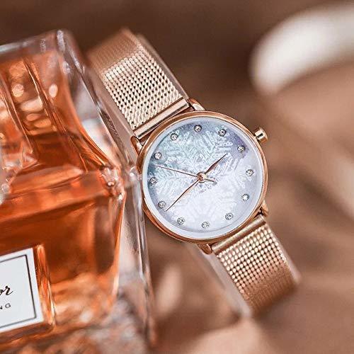 Producto TCEPFS Top Brand Fashion Rose Gold Women Wristwatch Luxury Snowflake Dial Creative