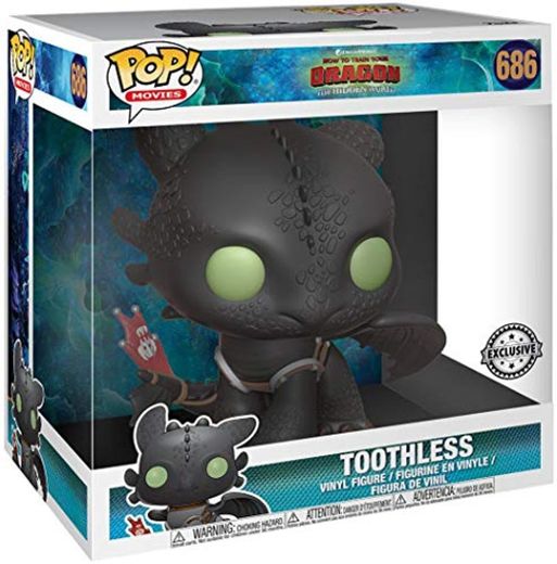 Funko- Pop Movies: How To Train Your Dragon 3-Toothless 10" Figura Coleccionable,