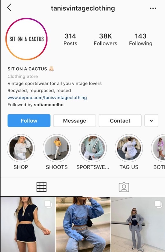 Social Tanis vintage clothing 