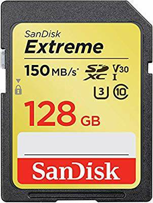 Producto SanDisk Extreme 128GB SDXC Memory Card up to 150MB/s