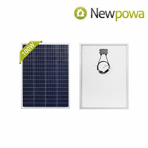 Newpowa 100 W 12 V Panel Solar policristal 100 W 12 V Alta eficiencia Memoria RV