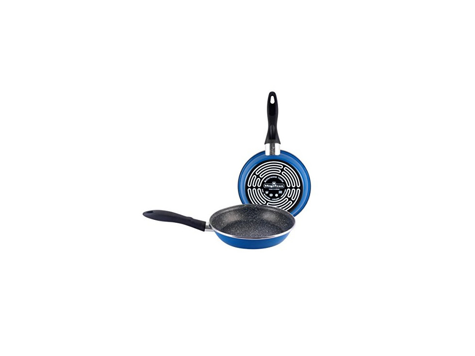 Social Magefesa K2 Juego Sartenes Con Antiadherente Multicapa Efecto Piedra, Azul, 20 X
